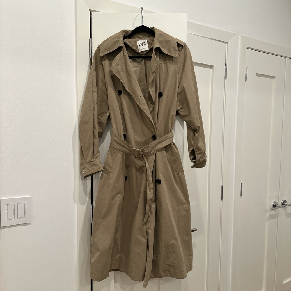Zara oversized trench coat sz s